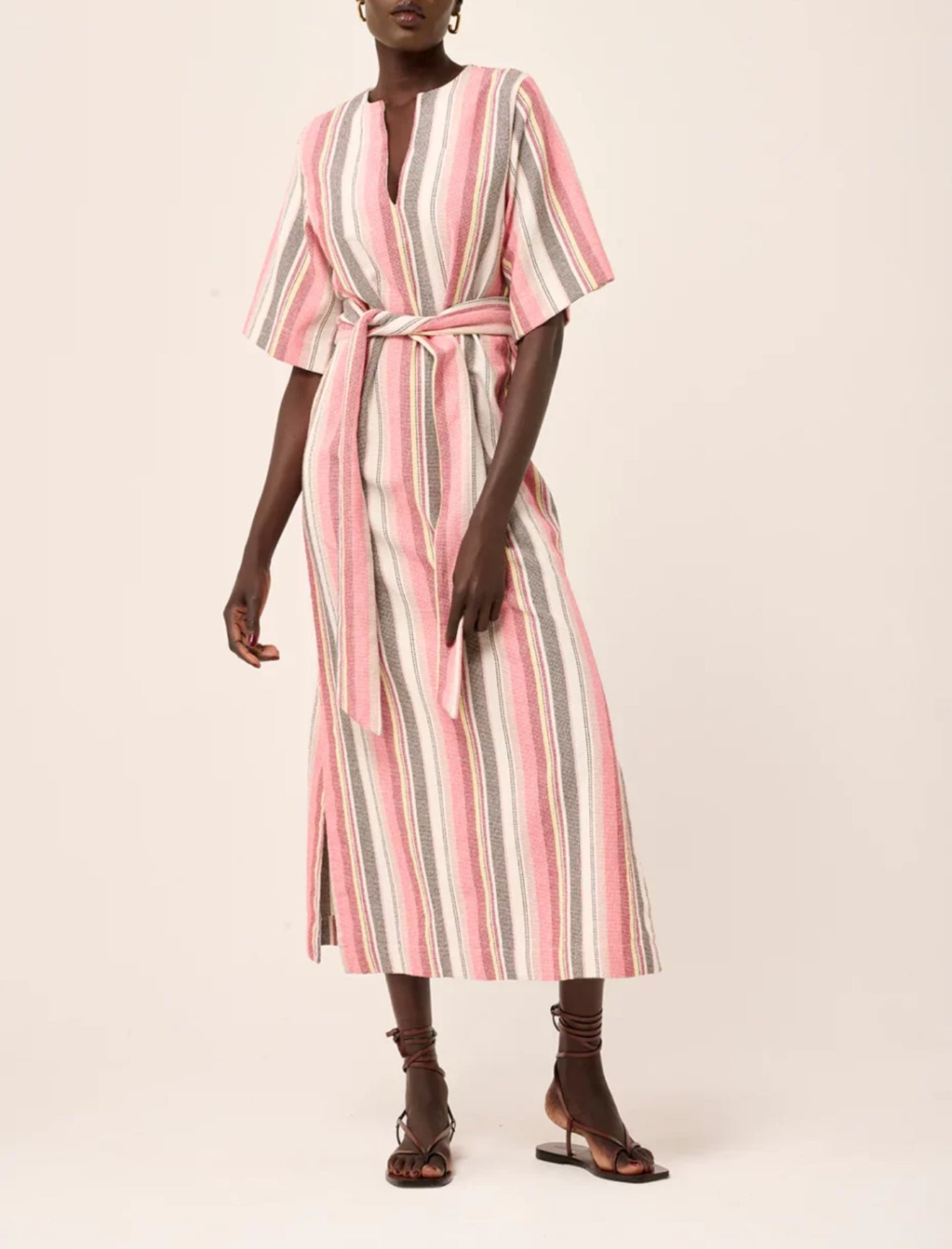 Le Stripe Beachcomber Stripe Long Kaftan