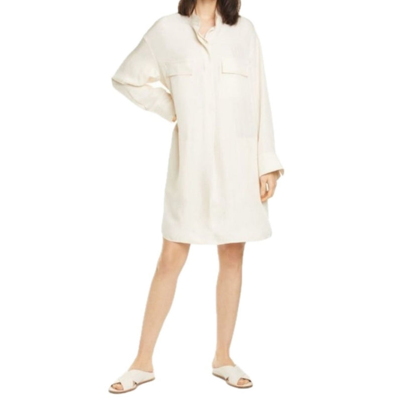Vince Utility Silk Shirt Dress - Fennel
