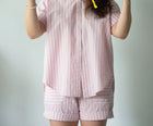 Heather Harlan Work Short - Pink/White Stripe