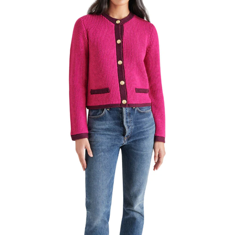 Steve Madden Fantino Cardigan - Fuschia