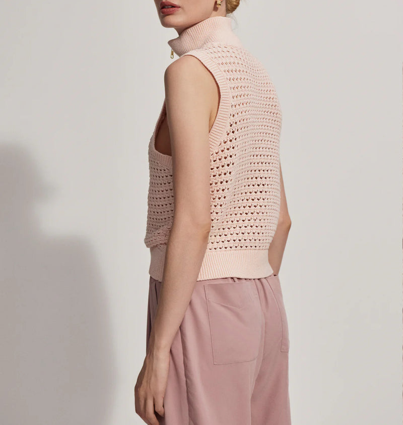 Varley Bains Half-Zip Tank - Silver Peony