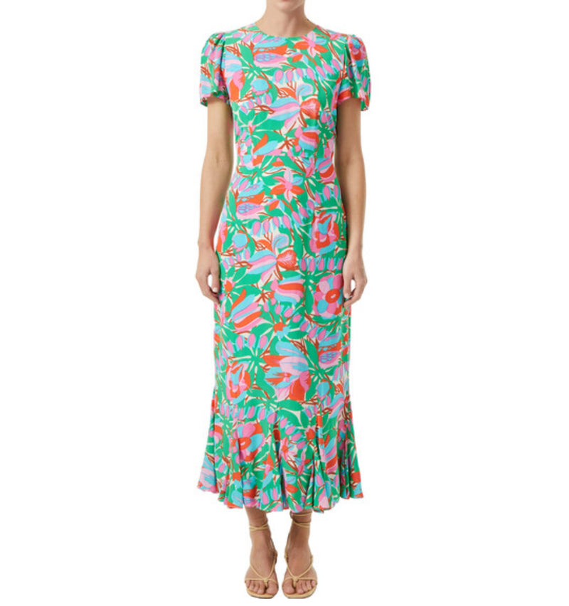 RHODE Lulani Dress - White Fleur Tropicale