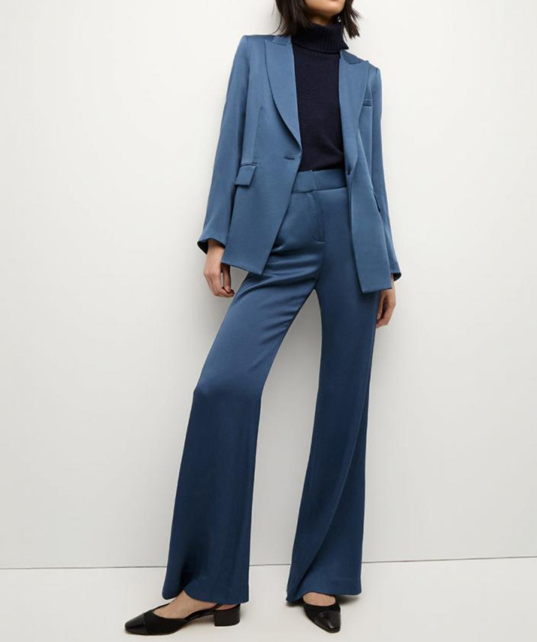 Veronica Beard Long and Lean Dickey Jacket - Blue Stone