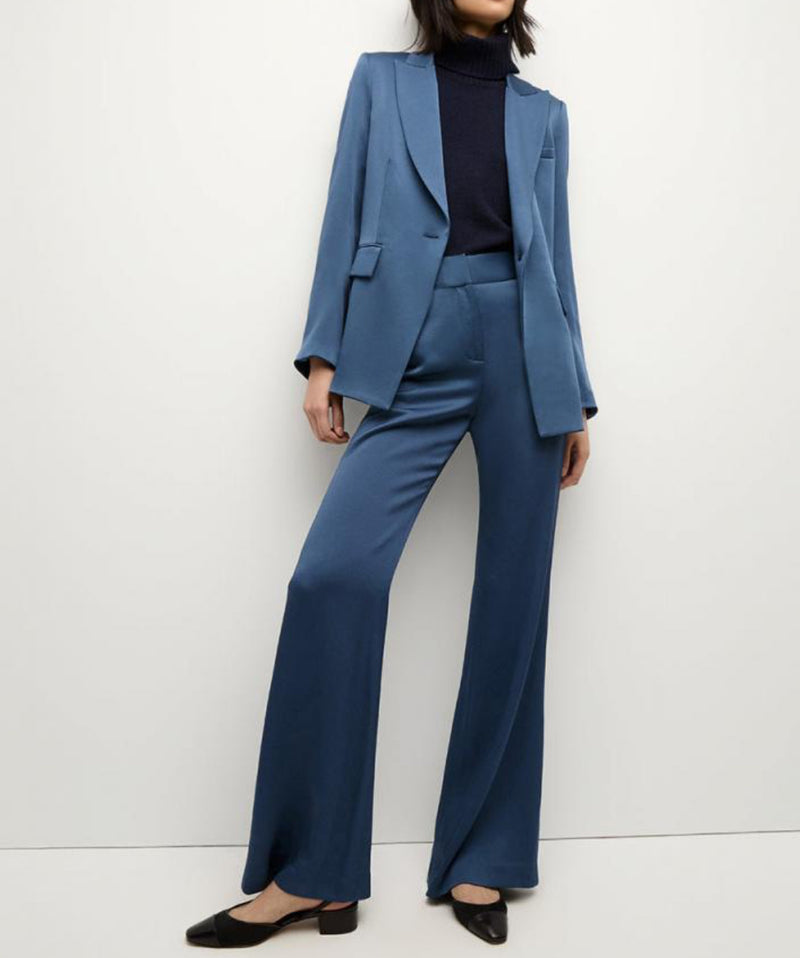 Veronica Beard Long and Lean Dickey Jacket - Blue Stone