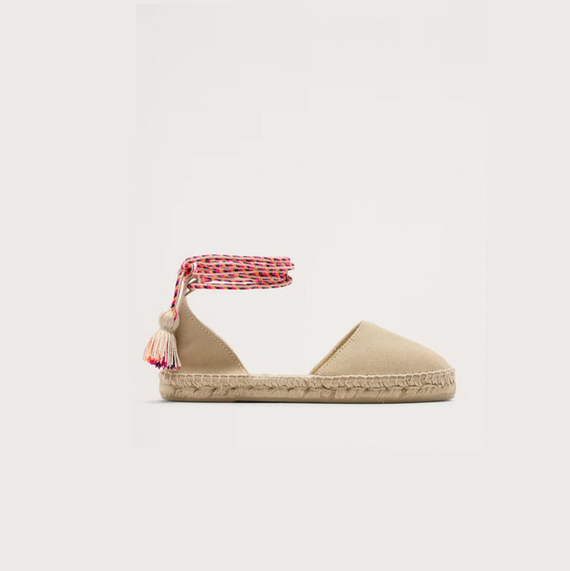 Guanabana Valencia Flat With Pompon - Beige