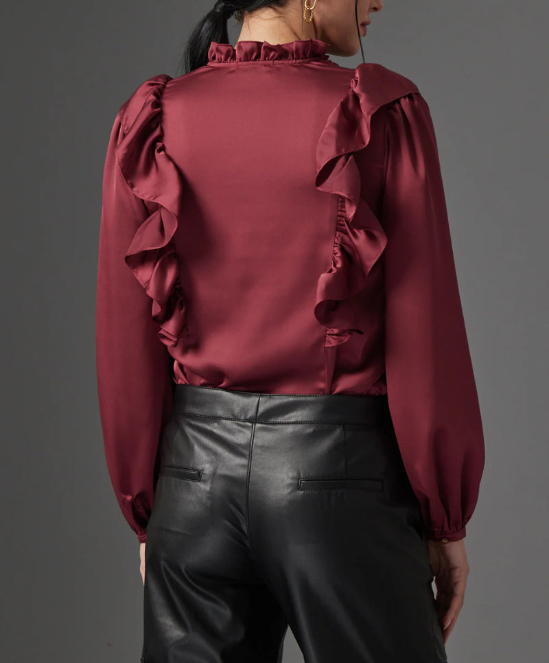 Gilner Farrar Anya Blouse - Burgundy