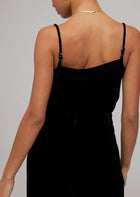 Bella Dahl Velvet Cowl Neck Camisole - Black