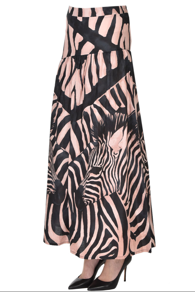 Connor & Blake Pamela Skirt - Crazy Zebra Pink