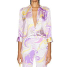 L’Agence Dani Orchid Multi Saint Martin Print Blouse