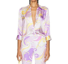 L’Agence Dani Orchid Multi Saint Martin Print Blouse