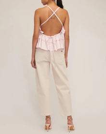 Marissa Webb Bex Ruffle Apron Top - Soft Pink