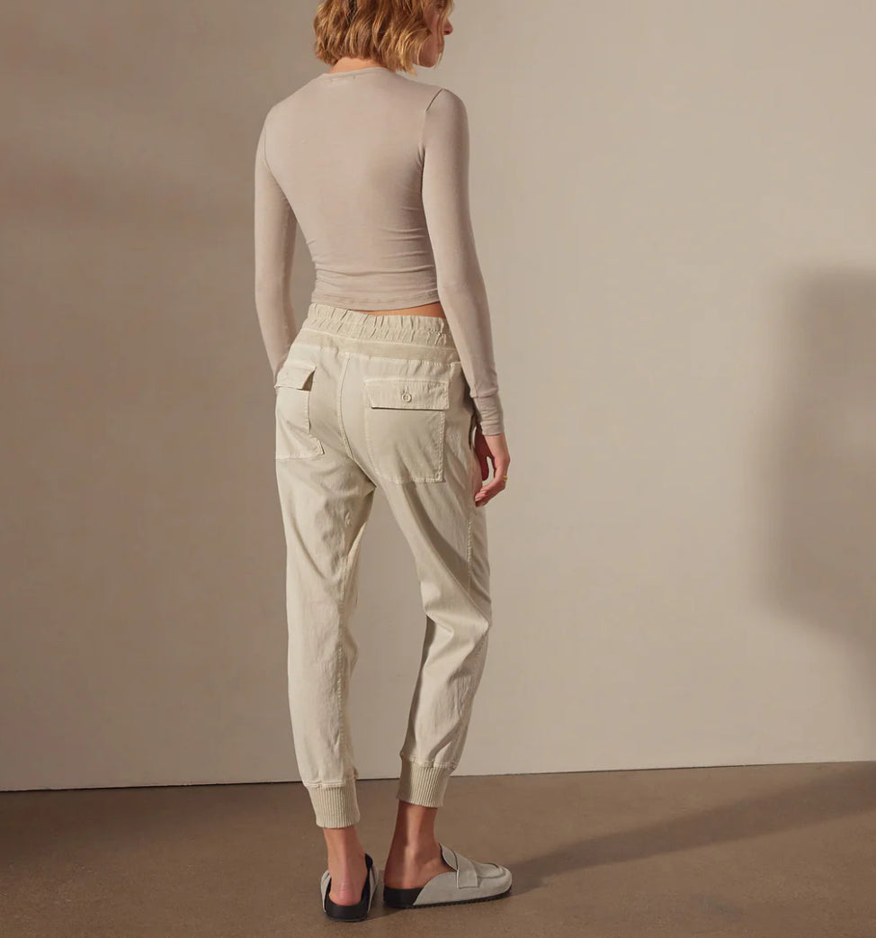 James Perse Mixed Media Pant - Talc