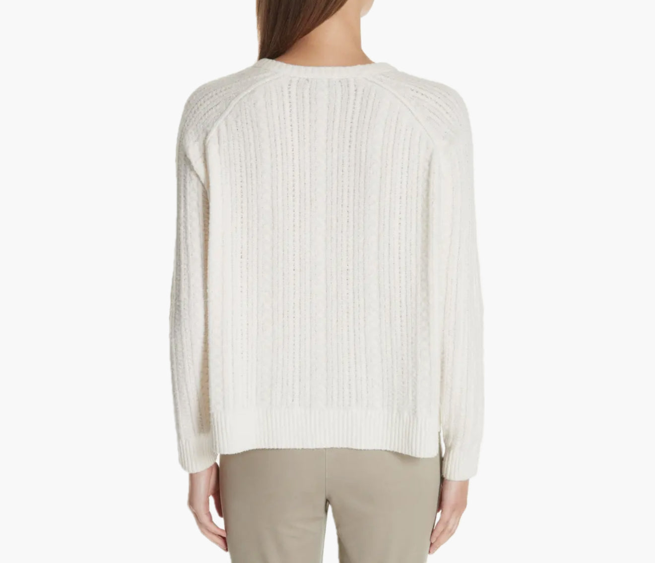 ATM Cabled Crewneck Sweater - Ivory