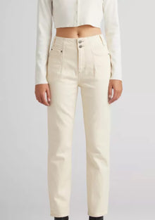 EDWIN Frankie High Rise Relaxed Jean - Alabaster