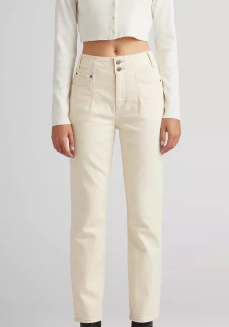 EDWIN Frankie High Rise Relaxed Jean - Alabaster