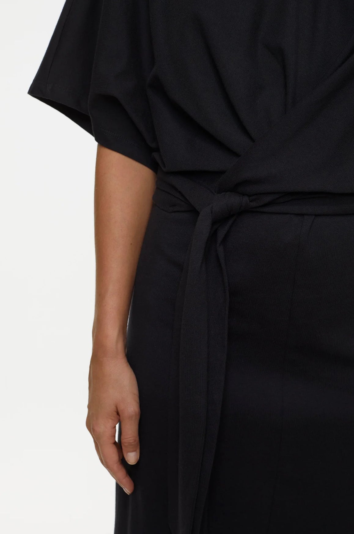 Closed Jersey Wrap Dress - Black