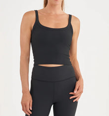Thrive Société Rib Bra Tank - Black