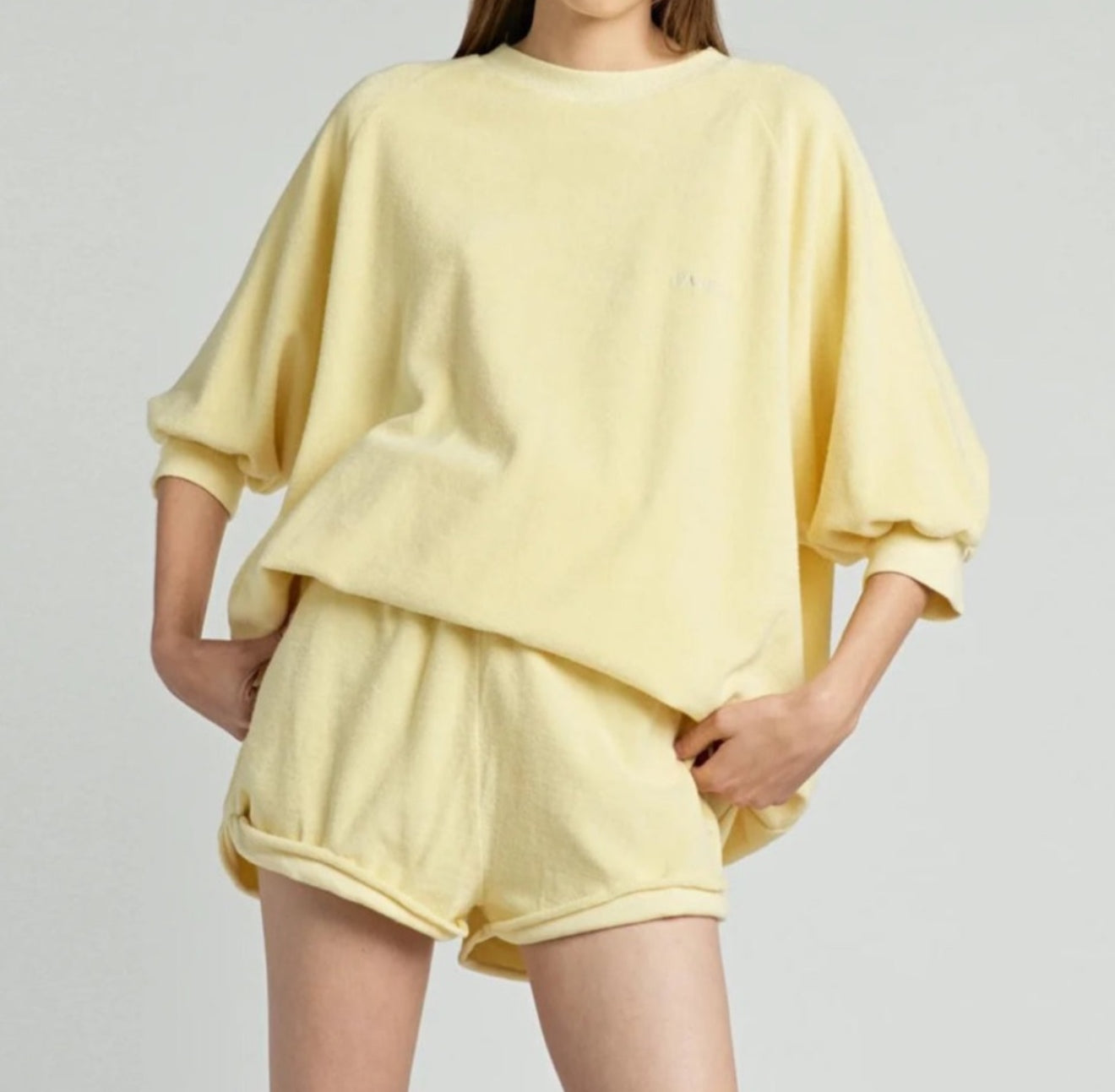 Ragdoll LA Oversized Terry Sweatshirt - Yellow
