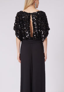 Gilner Farrar Walker Jumpsuit - Black Paillets