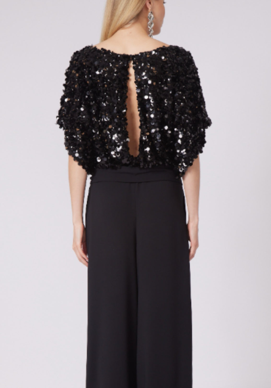Gilner Farrar Walker Jumpsuit - Black Paillets