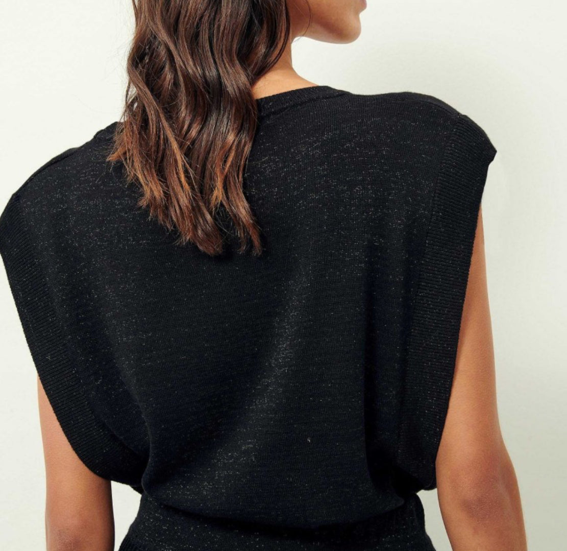 Sessùn Lando Luz Sleeveless Sweater - Blacknight