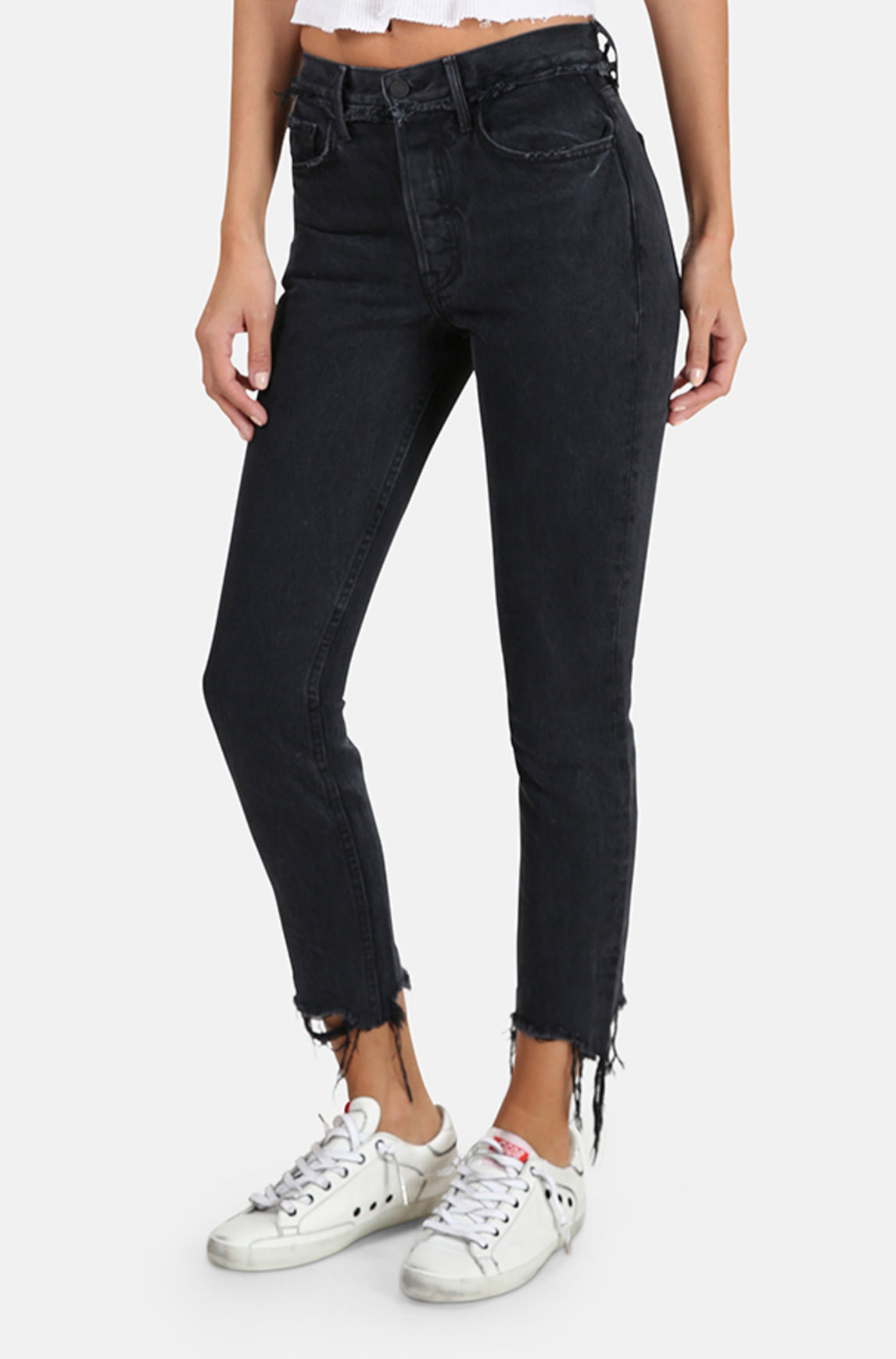 GRLFRND Karolina Skinny With Chewed Hem - Excuse My French