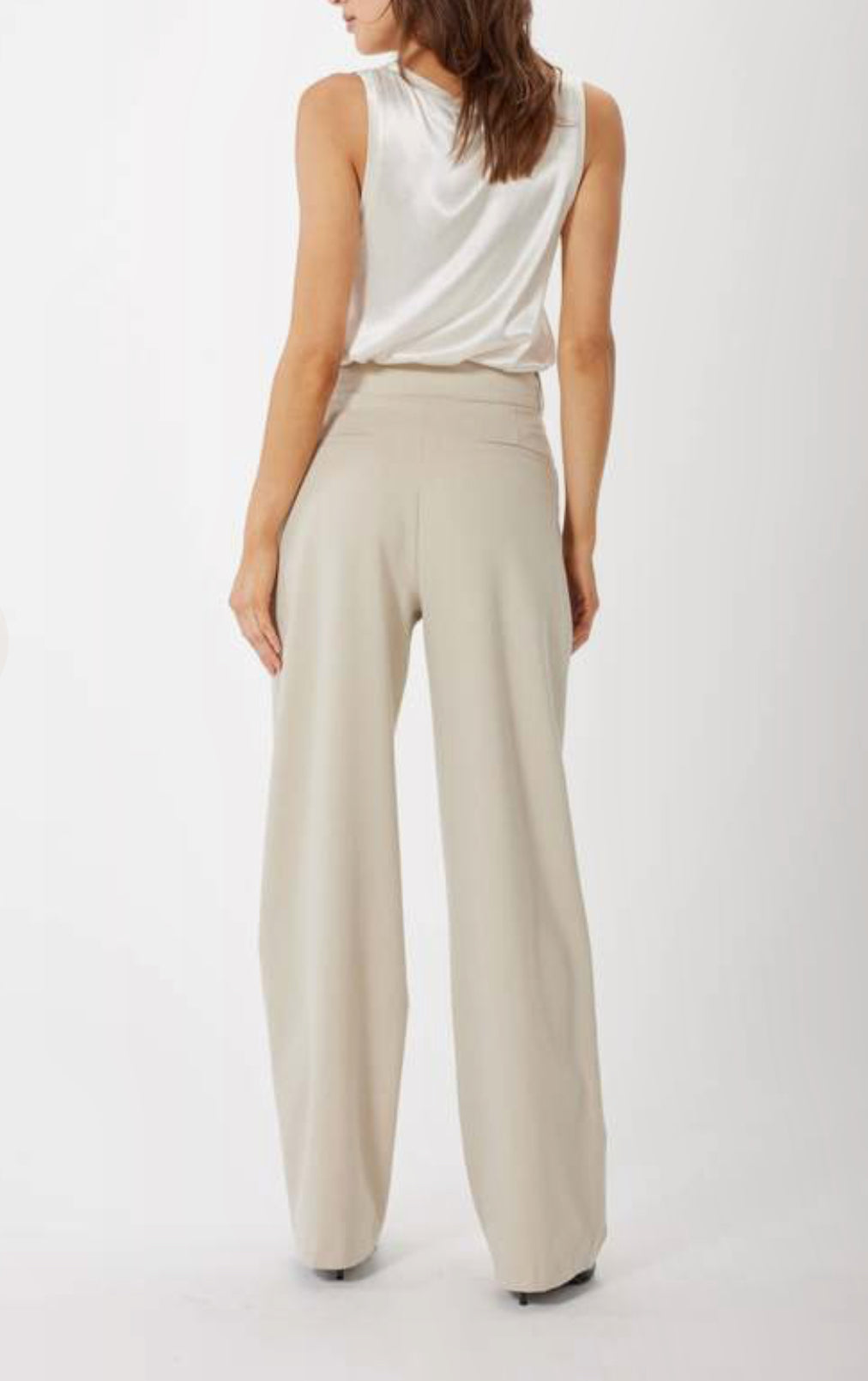 Sophie Rue Teddy Double Pleat Trousers - Taupe