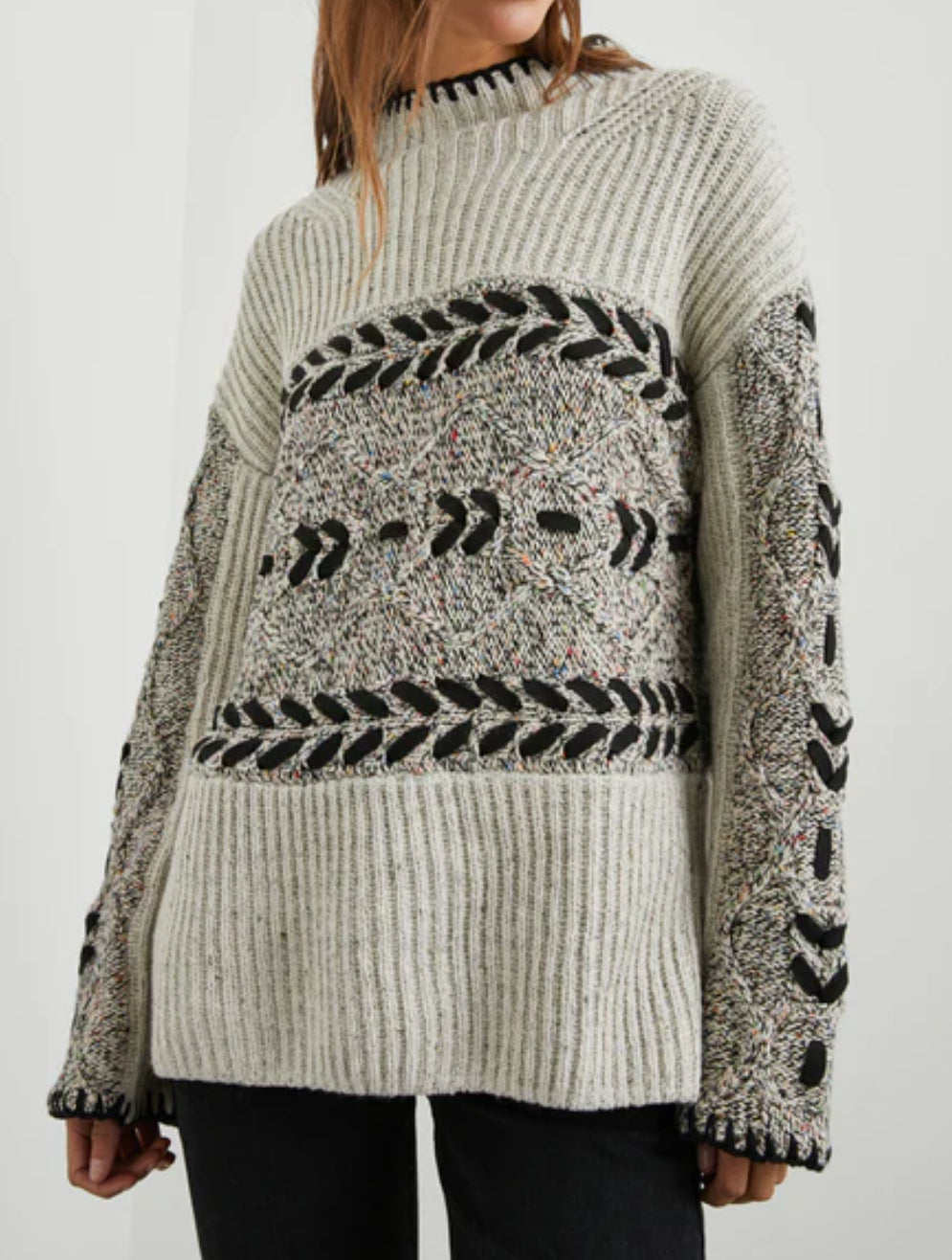 Rails Heather Cables Sweater