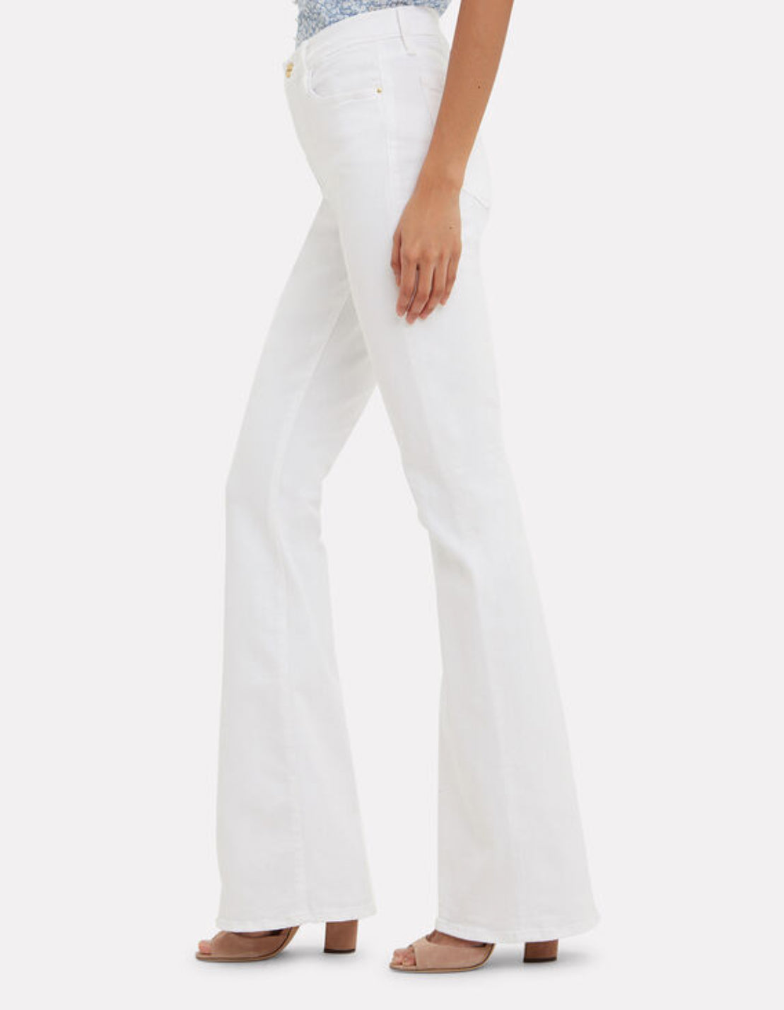 Frame Le High Flare Jeans - Blanc