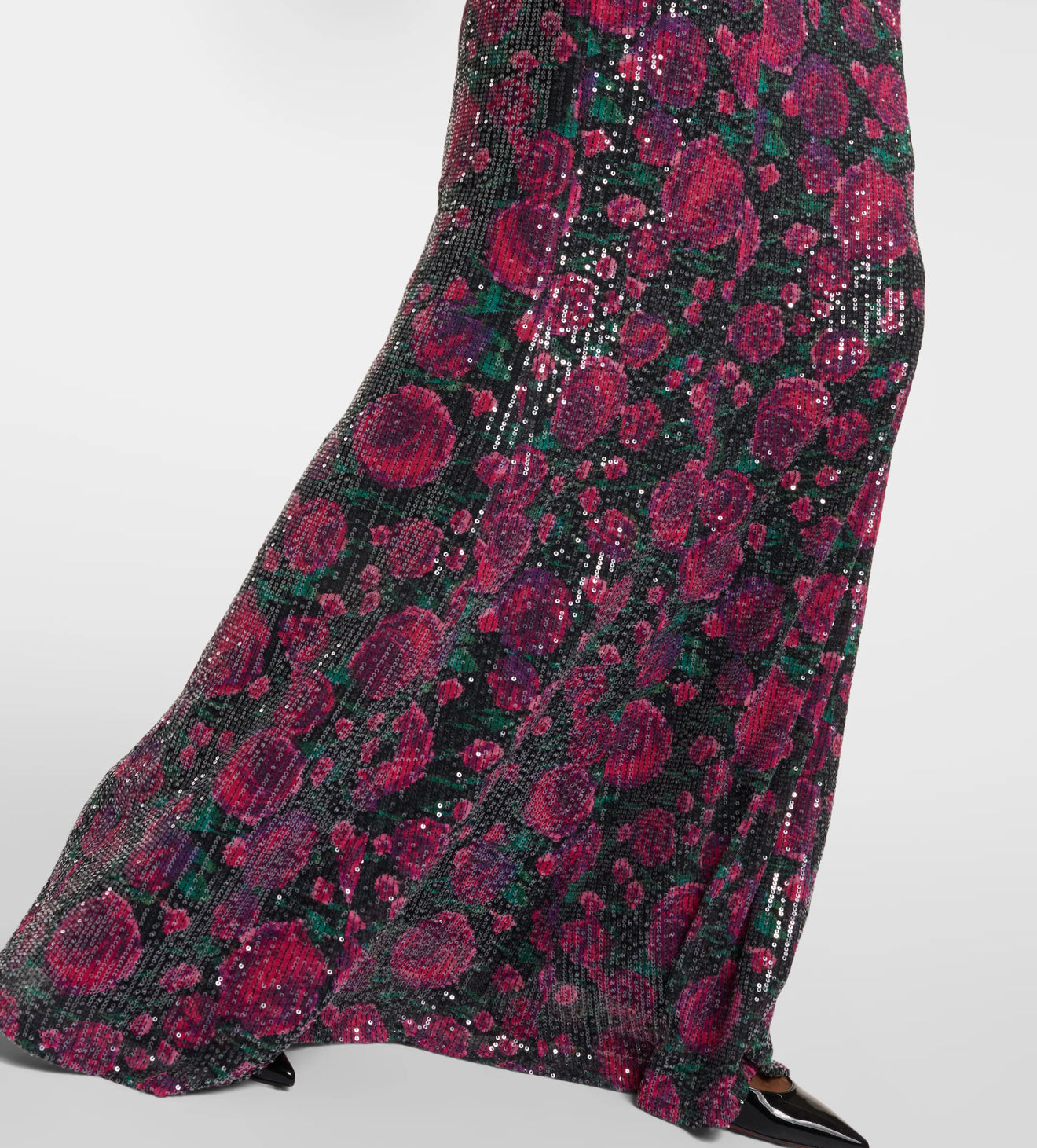 Rotate Birger Christensen Sequin Embellished Floral Halter-Neck Dress - Bold Rose Tap Shoe