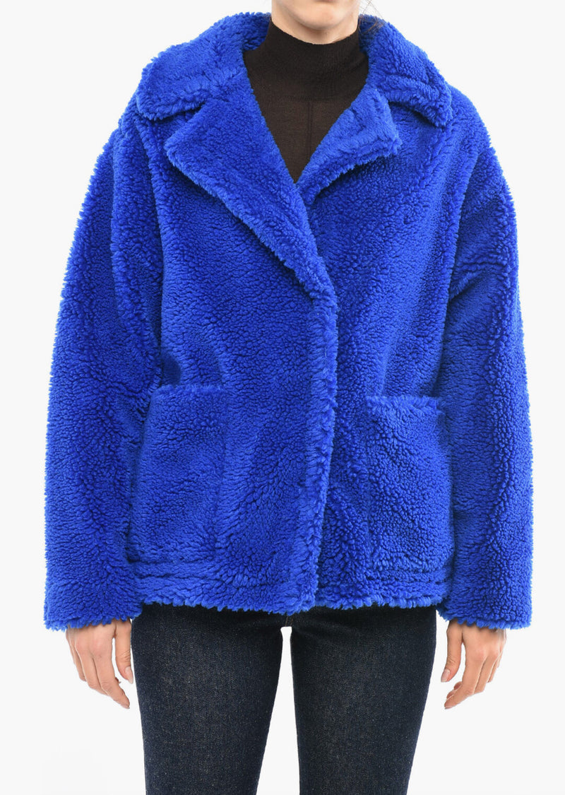 STAND STUDIO Marina Teddy Jacket - Electric Blue