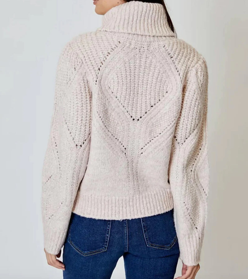 dh New York Marlee Dropstitch Sweater - Peony Marled