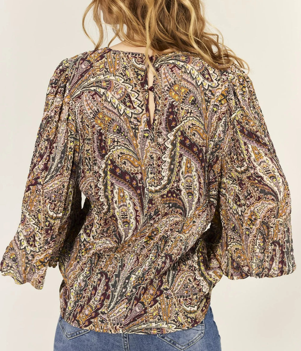 Summum Paisley Print Top - Multi