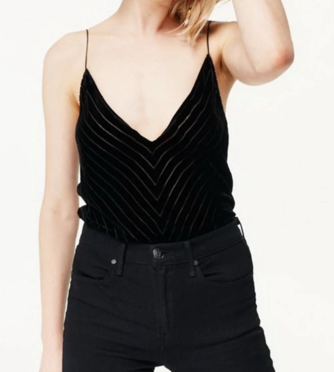 Cami NYC Olivia Velvet Top - Black