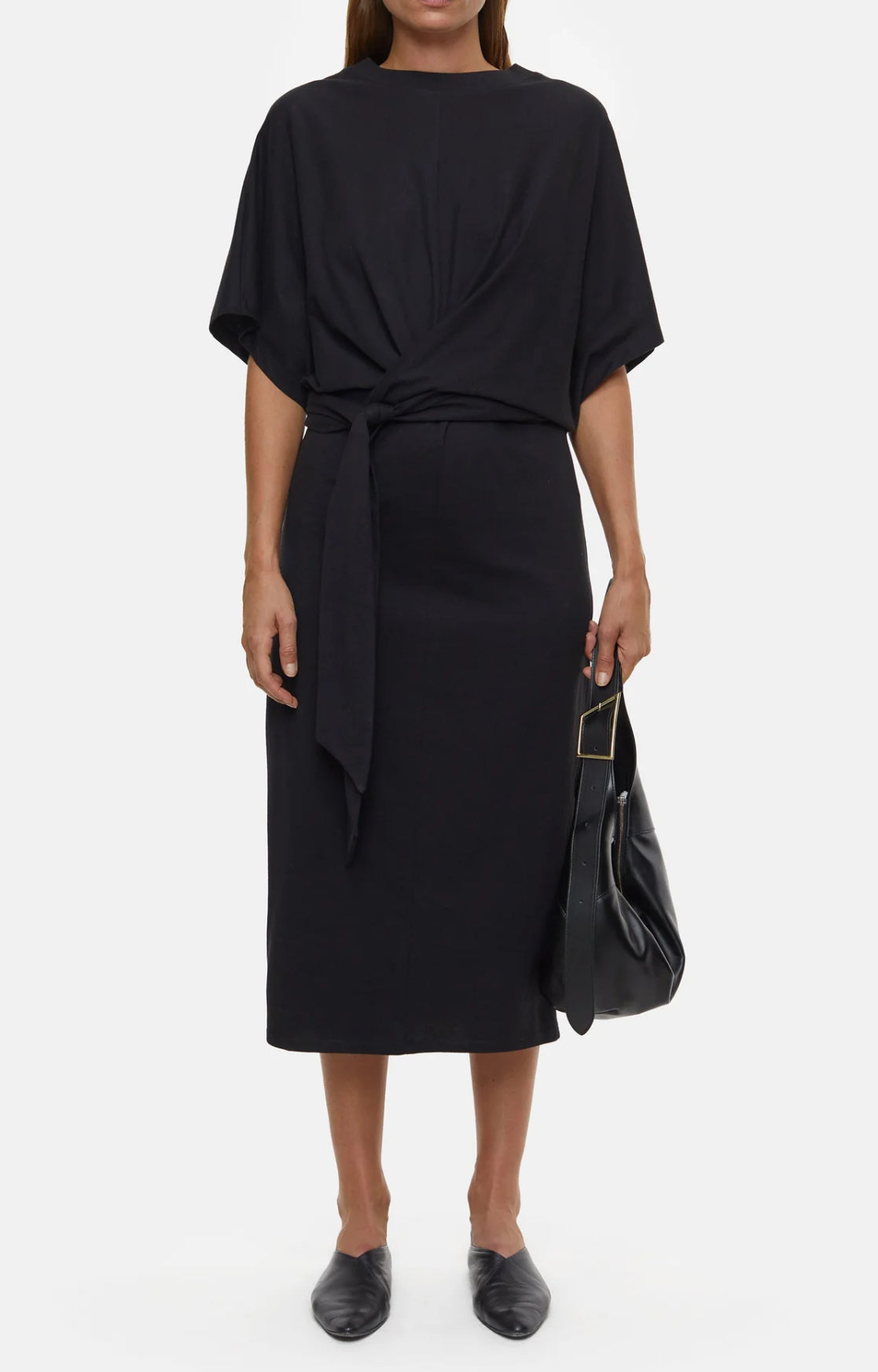 Closed Jersey Wrap Dress - Black