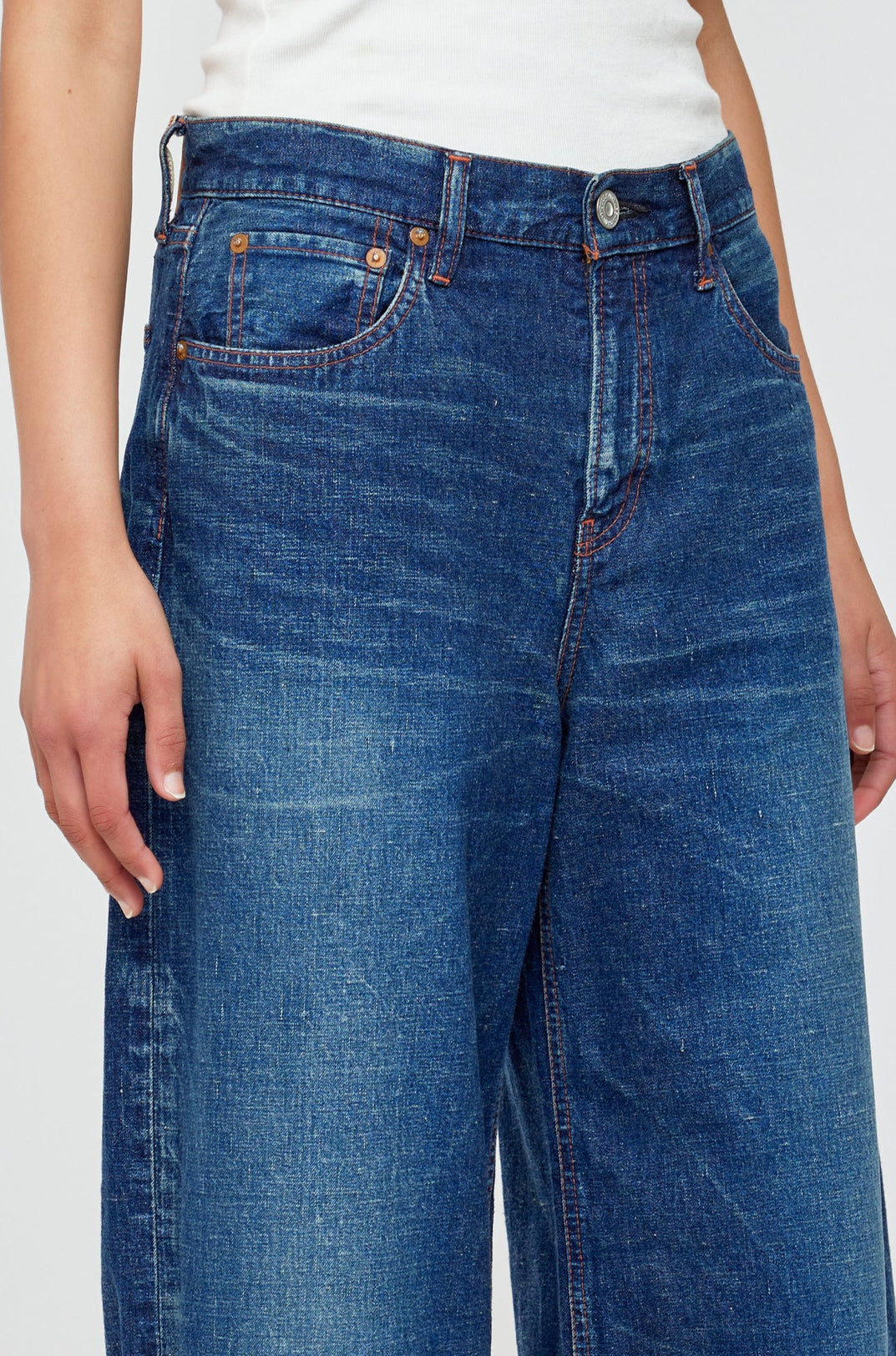 Moussy Vintage Emporia Super Wide Pants - Dark Blue