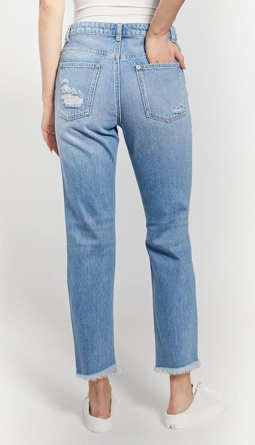 OAT New York Destroyed Boyfriend Jean - Gigi Medium Wash