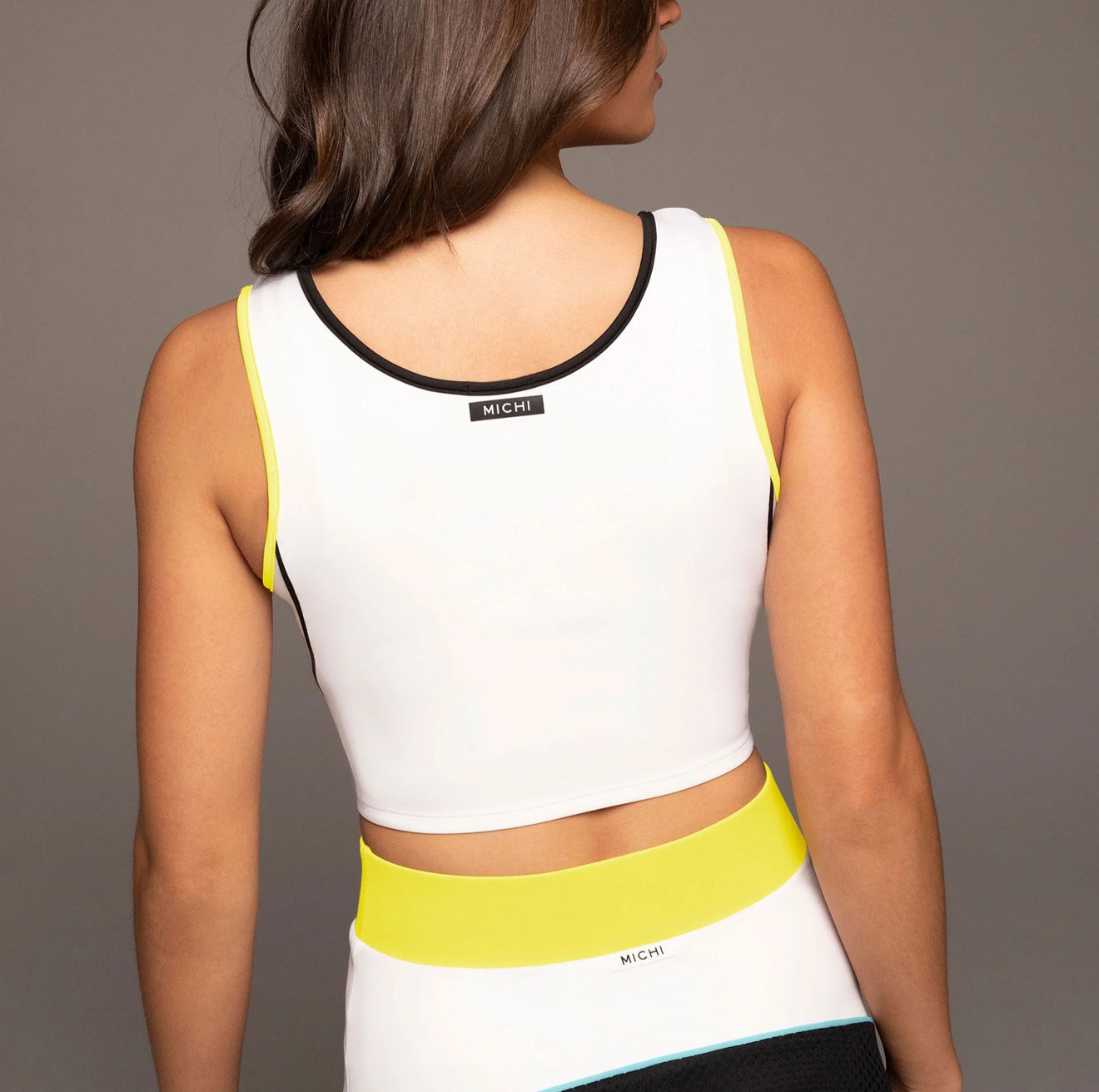 MICHI Flashed Crop Tank - Citron