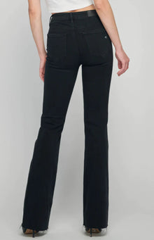 Hidden Jeans Happi Jet Black 33" Inseam Raw Hem Flare