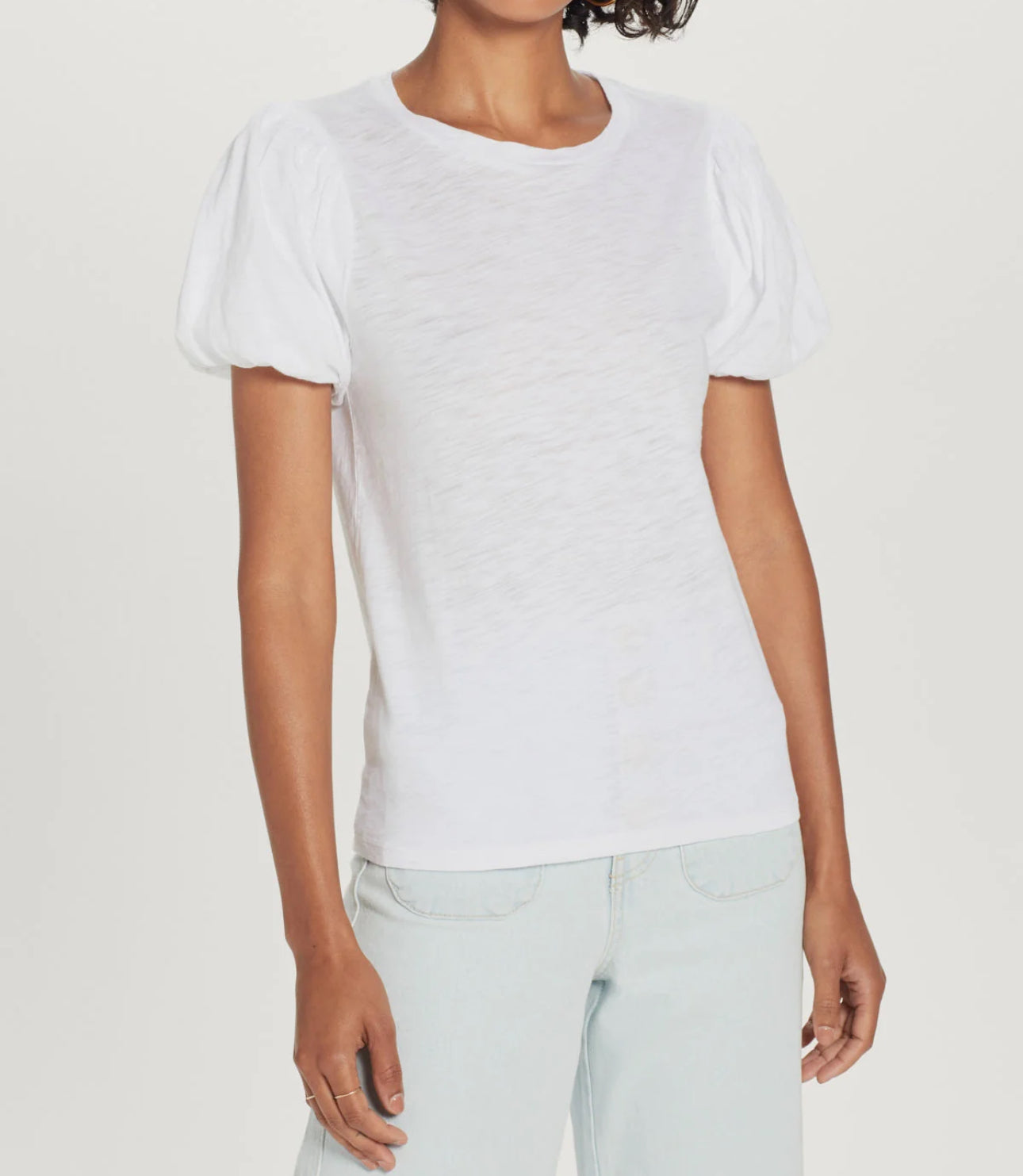 Goldie LeWinter Puff Sleeve Tee - White