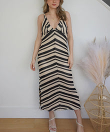 NIBI MTK Samara Crochet Dress - Black/ Cream