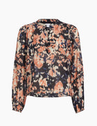 Tanya Taylor Miranda Printed Blouse - Peach Multi