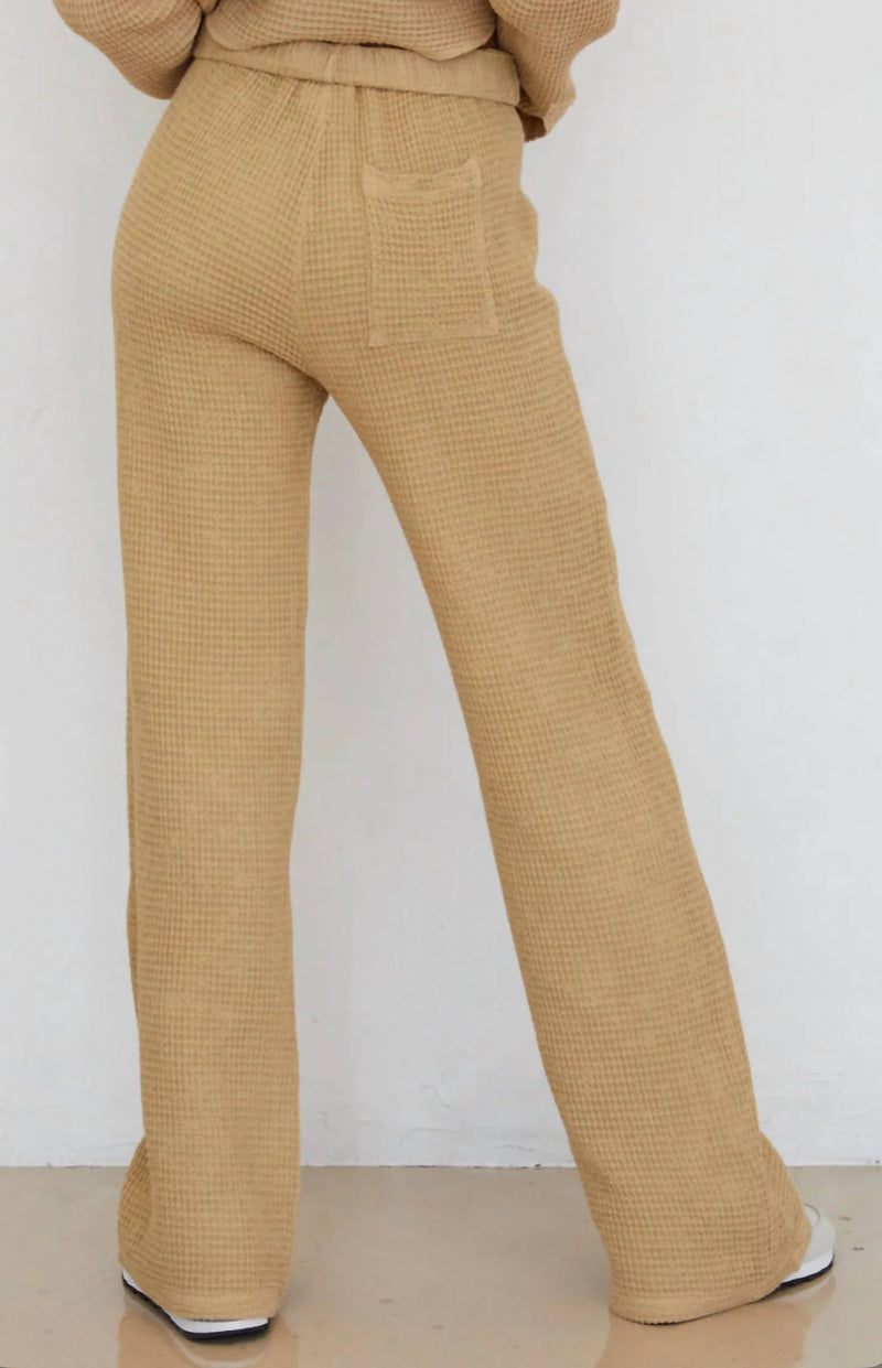 DONNI. The Waffle Roll Pant - Lychee
