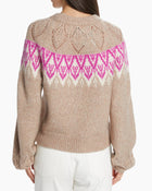 dh New York Hannah Pointelle Fair Isle-Inspired Sweater