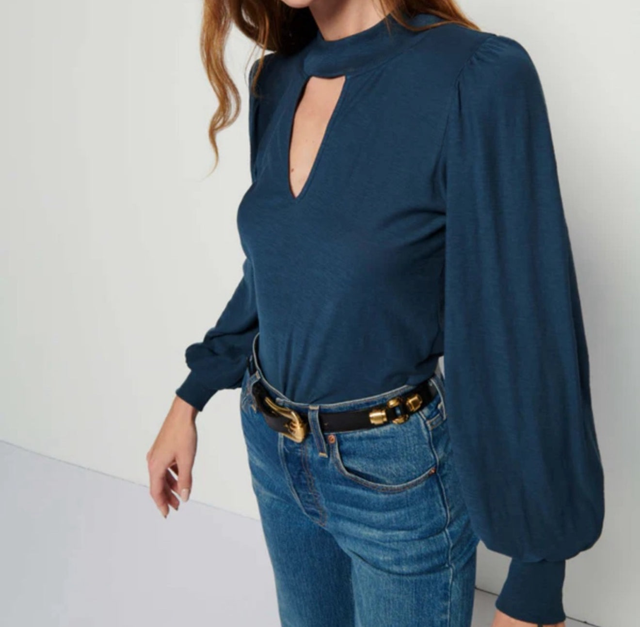 Nation Ltd Shelby Cut Out Tee - Azure