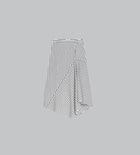 Closed Asymmetrical Striped Skirt