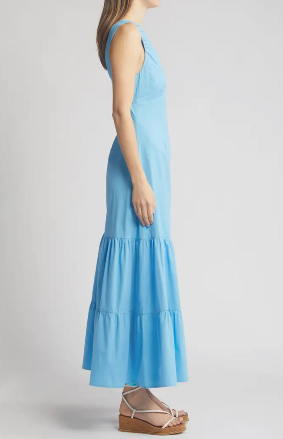 Du Paradis Rio Tiered Sleeveless Dress - Horizon Blue