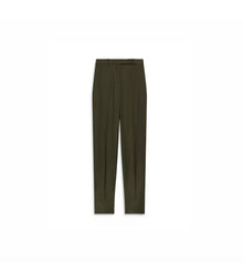 Theory Wool Tapered Pants - Hunter Green Melange