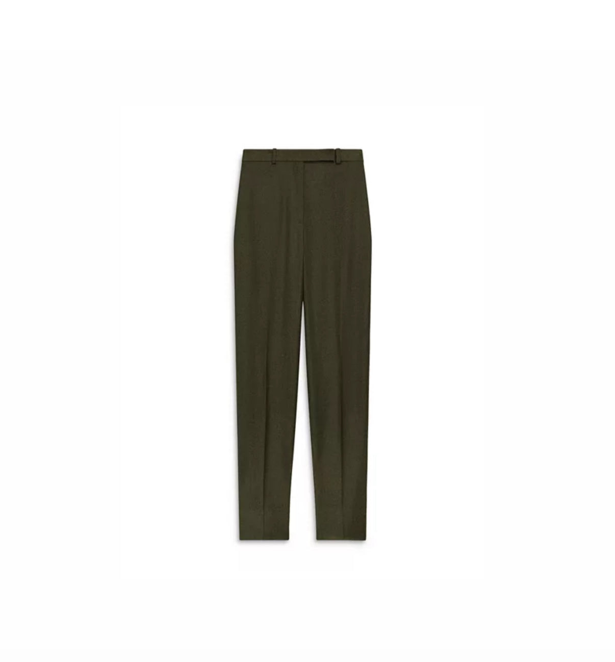 Theory Wool Tapered Pants - Hunter Green Melange