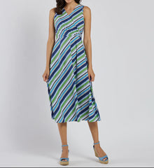 Jude Connally Easton Dress Stretch Poplin - Umbrella Stripe Navy